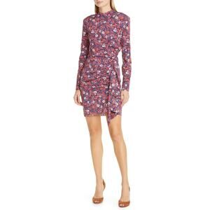 Veronica Beard 'Louella' Pink Floral Print Long Sleeve Dress Size 0
